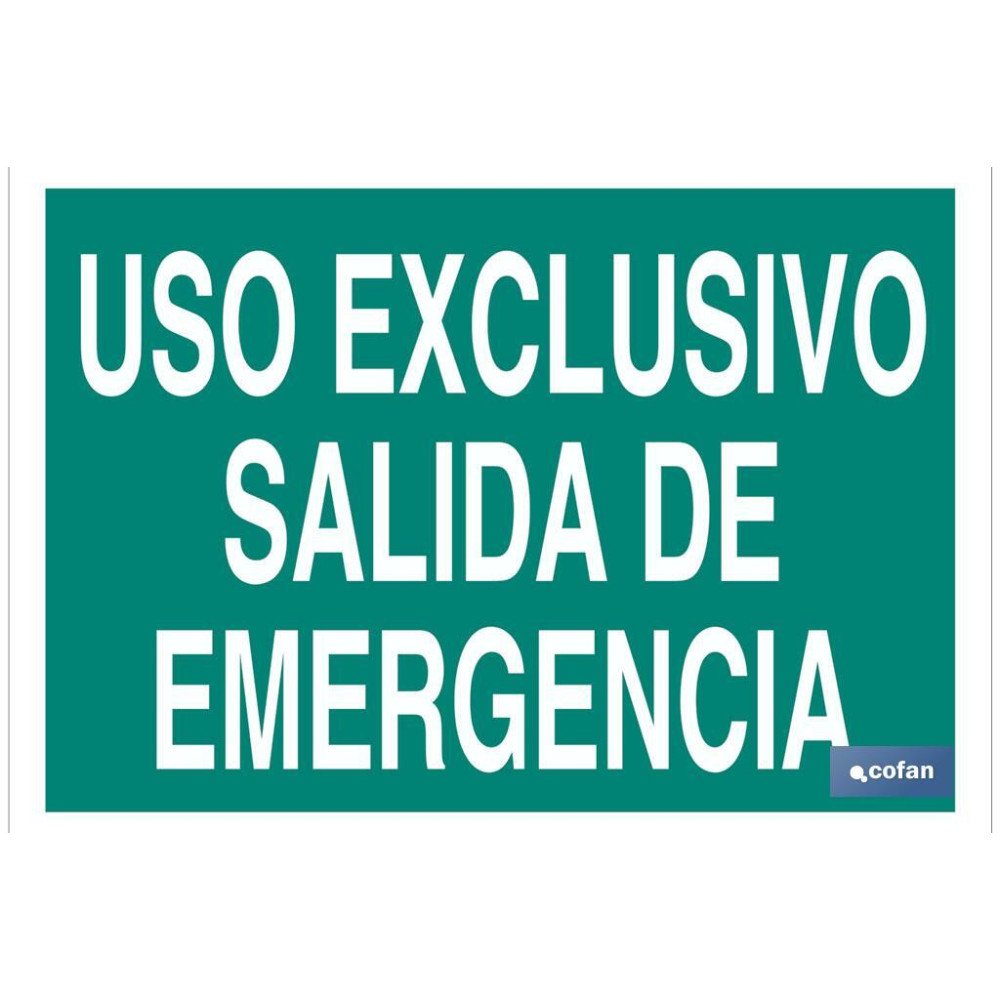SEÑAL LUMINISCENTE 297X210MM. (PACK: 1 UDS)