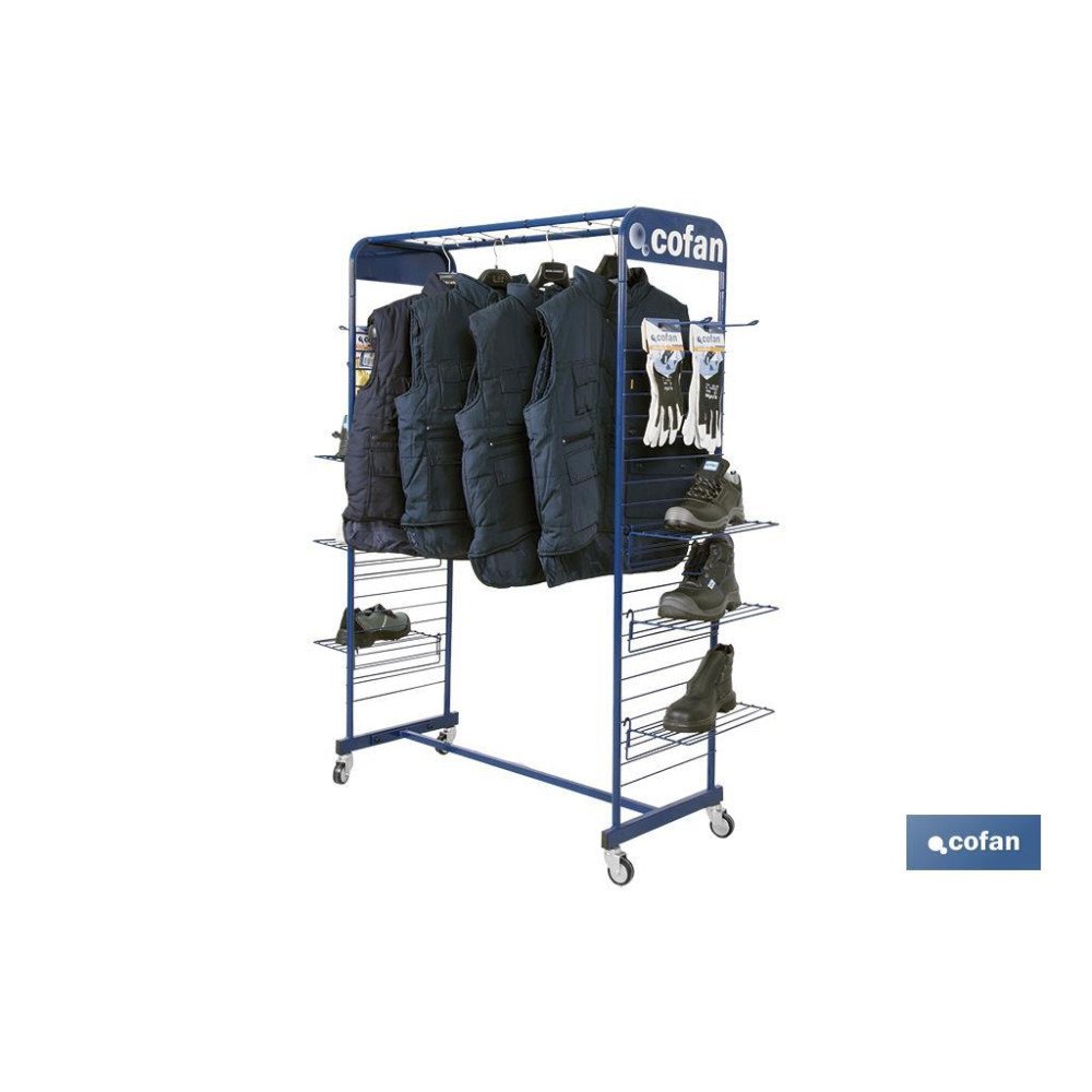 EXPOSITOR C/RUEDAS PARA ROPA Y CALZADO (PACK: 1 UDS)