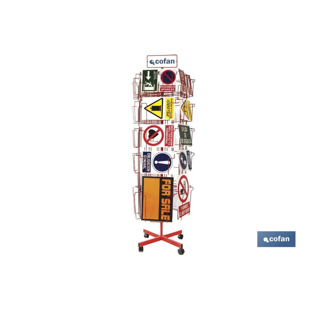 EXPOSITOR SEÑALES DE SUELO GIRATORIO (PACK: 1 UDS)