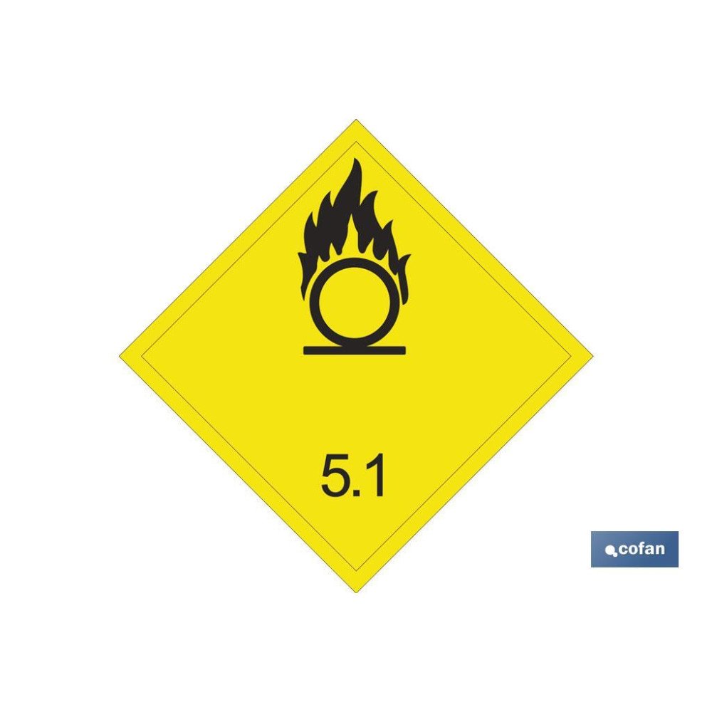 SEÑAL ADHESIVA MAT. PELIGROSAS 100X100MM. (PACK: 1 UDS)