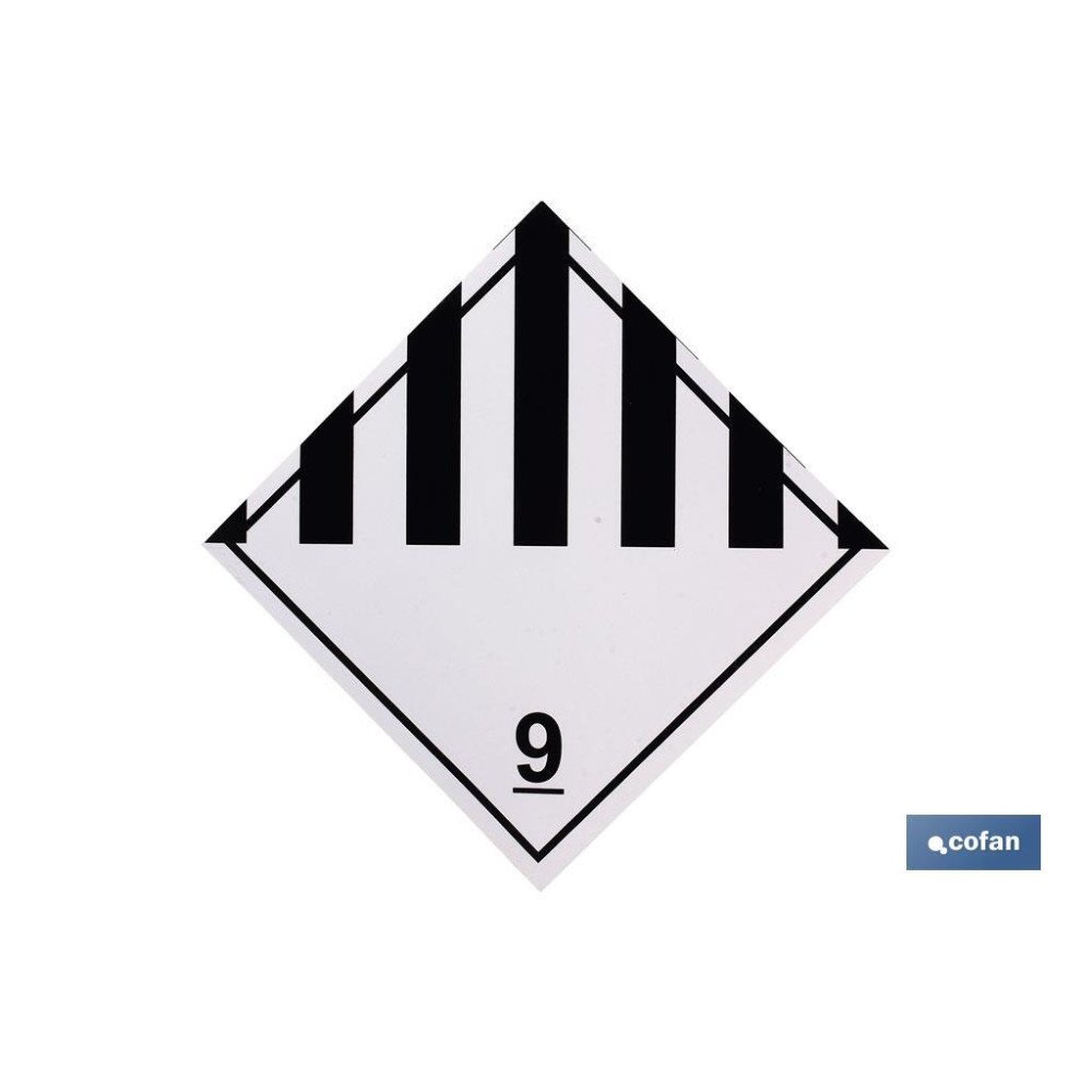 SEÑAL ADHESIVA MAT. PELIGROSAS 100X100MM. (PACK: 1 UDS)