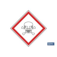 SEÑAL ADHESIVA MAT. PELIGROSAS 100X100MM. (PACK: 1 UDS)