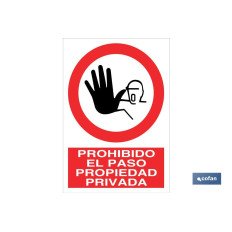 SEÑAL POLIESTIRENO 210X148MM (PACK: 1 UDS)