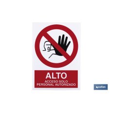 SEÑAL POLIESTIRENO 210X148MM (PACK: 1 UDS)