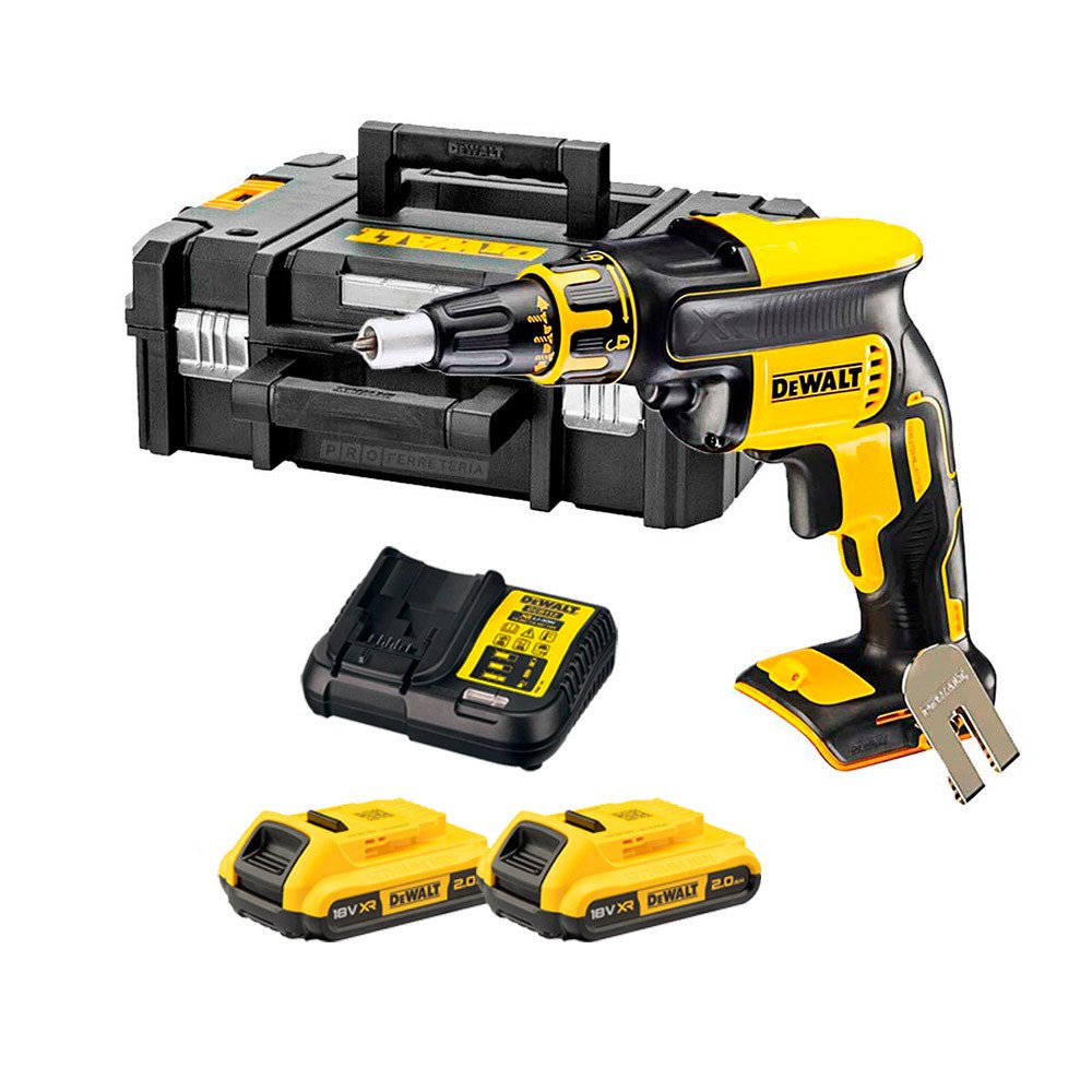 Atornillador pladur Dewalt DCF620D2 18V XR, dos baterías de 2Ah y cargador
