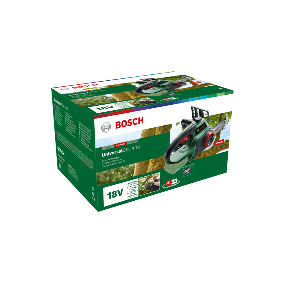 BOSCH MOTOSIERRA UniversalChain 18 - Sin batería | Sin cargador