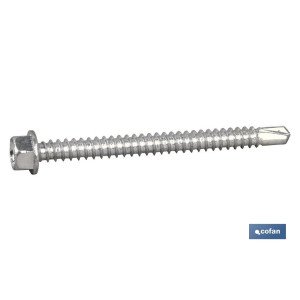 Tornillo Autotaladrante Cabeza Hexagonal con Collarín Zincado