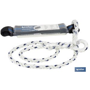 Absorbedor de Energía | Con Cuerda de Seguridad de 1,5 m | Color Blanco