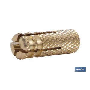 Taco de latón de expansión roscado interior | Medidas desde 4 mm hasta 12 mm | Fabricado en latón de alta calidad
