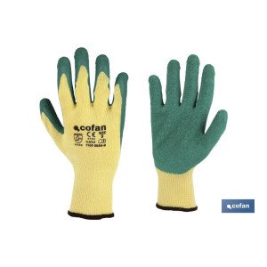 Guantes de tela y palma de látex | Adherencia correcta y resistentes | Ideales para trabajos manuales | Cómodos y adaptables
